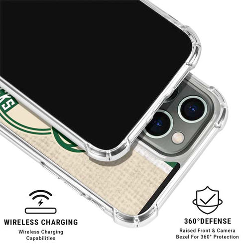 NBA Milwaukee Bucks Split Canvas iPhone 16 Pro Clear Case